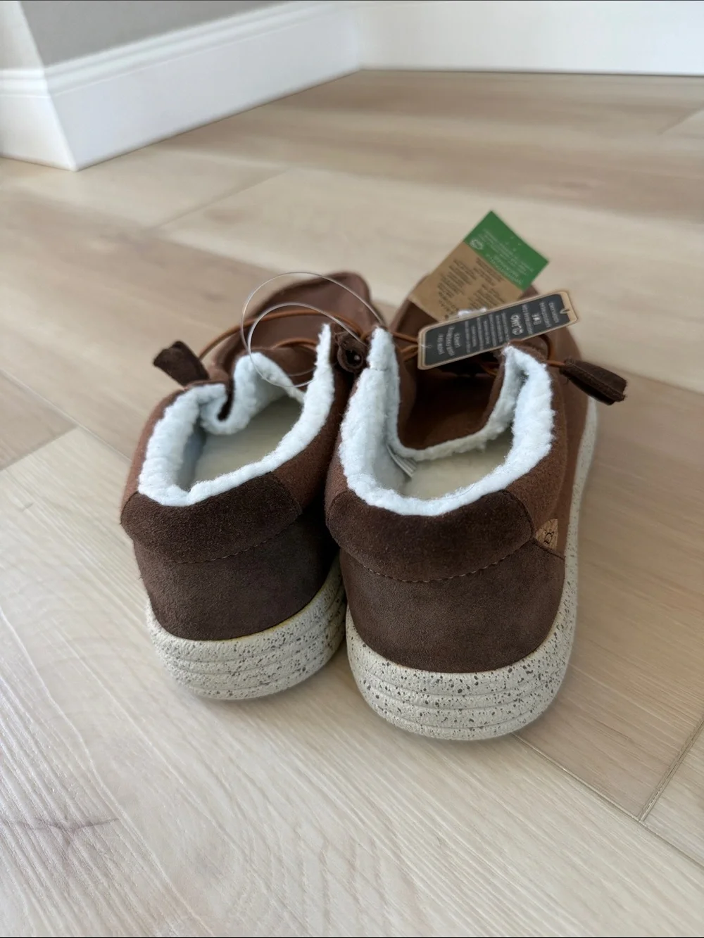 NWOB Lamo Samuel Chestnut Wool Men's Slip-On Shoe Size 10